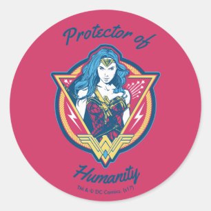 Sticker Rond Wonder Woman Tri-Color Modèle graphique