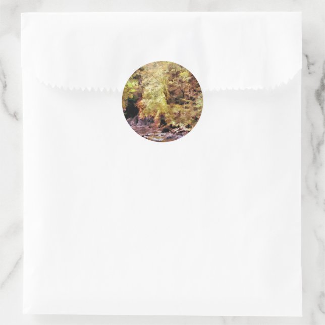 STICKER ROND WOODLAND STREAM (Sac)