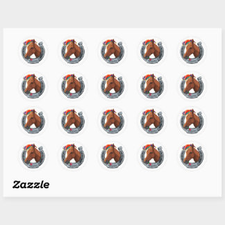 Sticker Rond Woody le poney