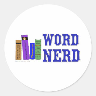 Sticker Rond Word Nerd