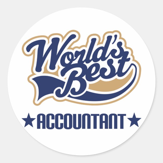 Sticker Rond World Best Accountant (Devant)