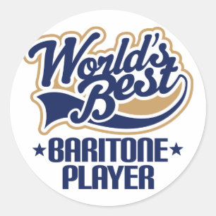 Sticker Rond World Best Baritone Player Cadeau
