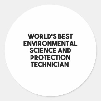 Sticker Rond World Best De l'environnement Science Protection T