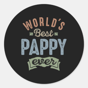 Sticker Rond World Best Pappy