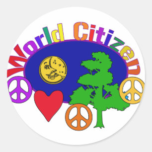 Sticker Rond World Citizen