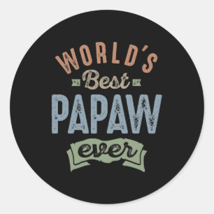 Sticker Rond Worlds Best Papaw