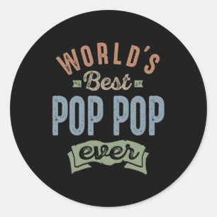 Sticker Rond Worlds Best Pop