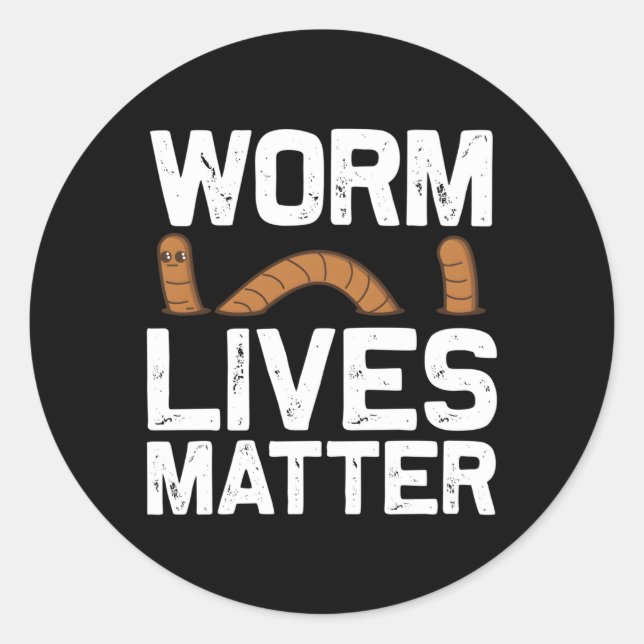 Sticker Rond Worm Pour Les Agriculteurs De La Grunting (Devant)