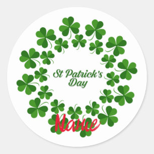 Sticker Rond Wreath de la Saint Patrick Thunder_Cove