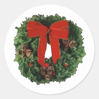 Sticker Rond Wreath de Noël
