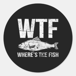 Sticker Rond Wtf Où Est Le Poisson