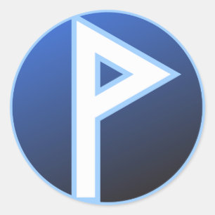 Sticker Rond Wunjo Wynn Rune