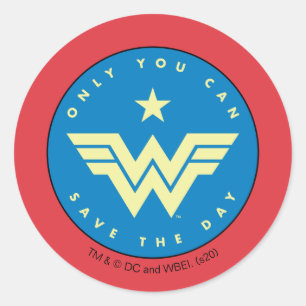 Sticker Rond WW84   Wonder Woman Vous Ne Pouvez Sauver La Journ