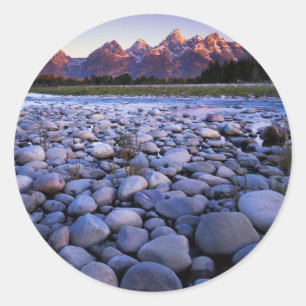 Sticker Rond Wyoming, Parc national de Teton, Rivière Snake