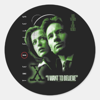 Sticker Rond X-Files Je veux croire