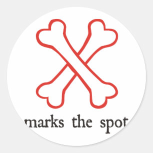 Sticker Rond X Marque l'endroit