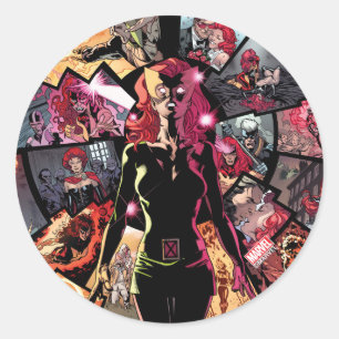 Sticker Rond X-Men   Phénix foncé classique