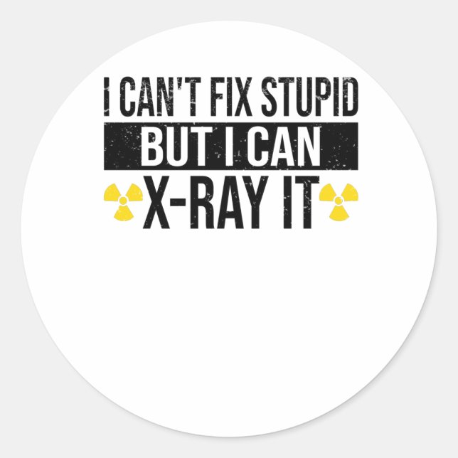 Sticker Rond X-ray Health Technician Radiologist Student (Devant)