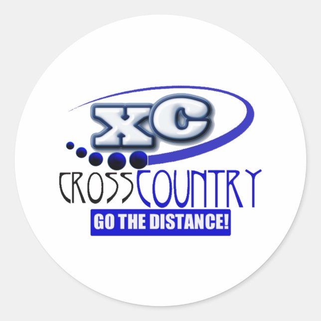 STICKER ROND XC CROSS COUNTRY VA À DISTANCE ! (Devant)