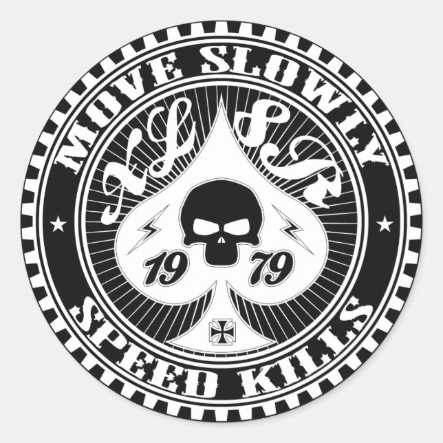 Sticker Rond xl8r se déplace lentement 2 (Devant)