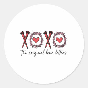 Sticker Rond Xoxo Les Lettres d'Amour Originales Valen Retro Ch