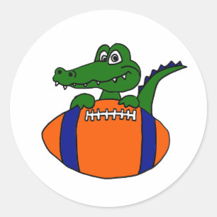 Sticker Rond XX- Gator génial sur un dessin de football