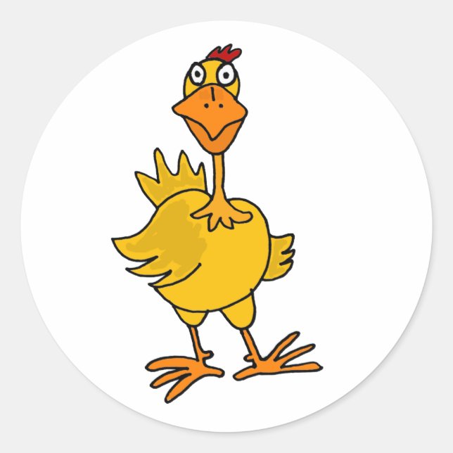 Sticker Rond XX- Poulet Hilarié (Devant)