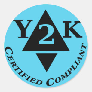 Sticker Rond Y2k certifié conforme