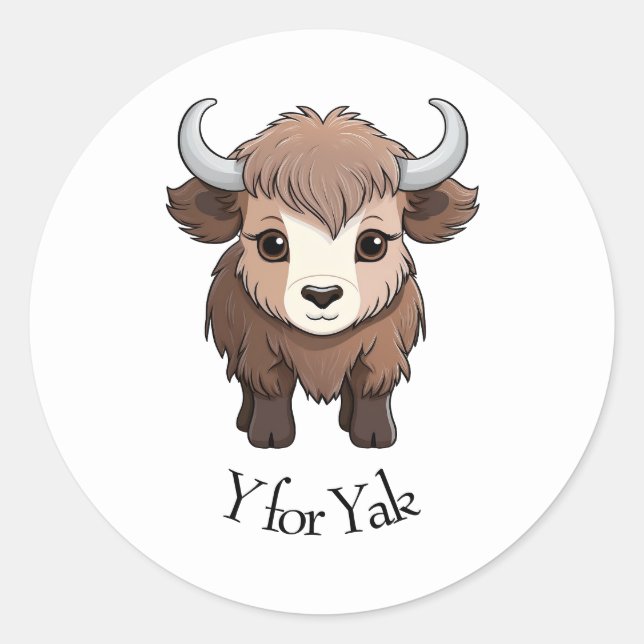 Sticker Rond Y pour Yak (Devant)