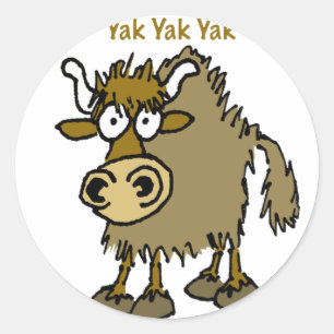 Sticker Rond YAK YAK YAK Parler, C'EST Vie !