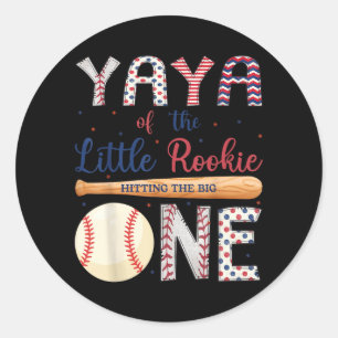 Sticker Rond Yaya de One Little Rookie Baseball 1er Anniversair
