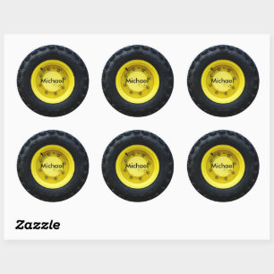 Sticker Rond yellow personalized