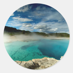Sticker Rond Yellowstone
