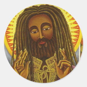 Sticker Rond Yeshu Rasta Fari