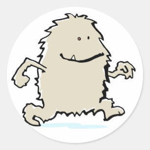 Sticker Rond yeti
