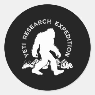 Sticker Rond Yeti Research Expedition Yeti