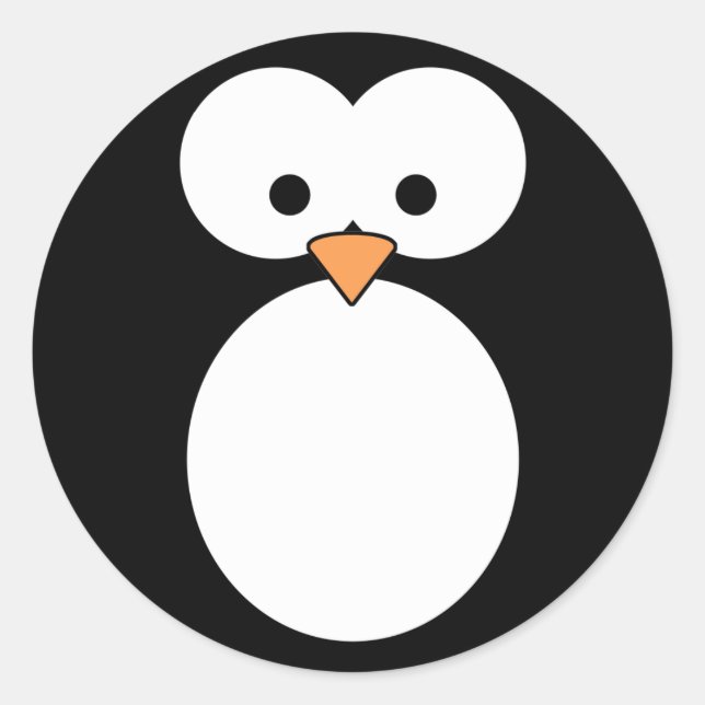 Sticker Rond Yeux de pingouin (Devant)
