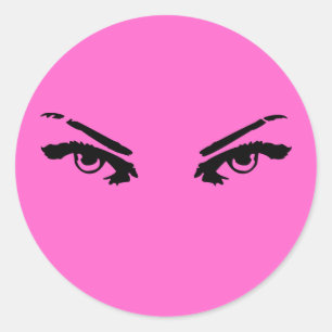 Sticker Rond Yeux intenses d'une femme