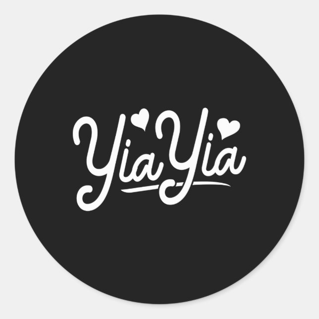 Sticker Rond Yiayia De Grand-Enfants Fête Des Mères Yiayia (Devant)