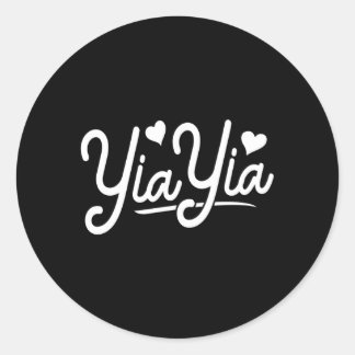 Sticker Rond Yiayia De Grand-Enfants Fête Des Mères Yiayia