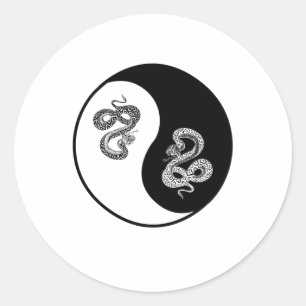 Sticker Rond Yin et yang conception de serpent sur arrière - pl