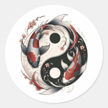 Yin Et Yang Poisson Japonais Koi