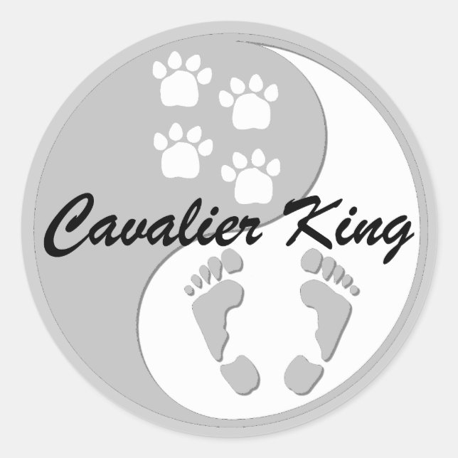 Sticker Rond yin yang cavalier roi (Devant)