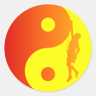 Sticker Rond Yin & Yang Climber (Sunburst)