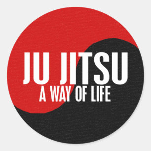 Sticker Rond Yin Yang JU JITSU 1