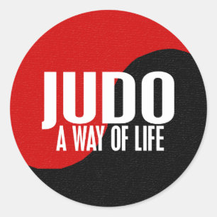 Sticker Rond Yin Yang JUDO 1