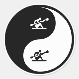 Sticker Rond Yin Yang Kayaking
