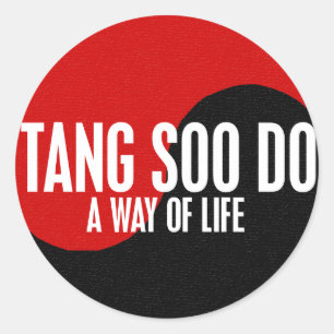 Sticker Rond Yin Yang Tang Soo Do 1