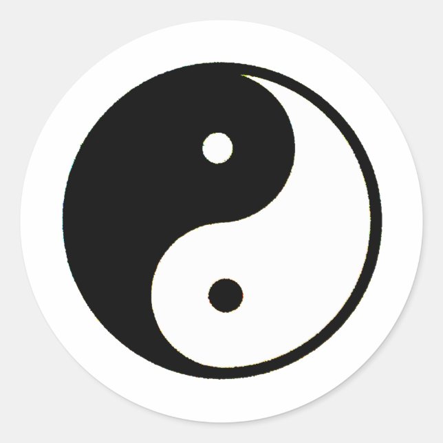 Sticker Rond Yin Yang transfère Le MUSÉE Zazzle Cadeaux (Devant)