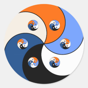 Sticker Rond Yin Yang Yong 6